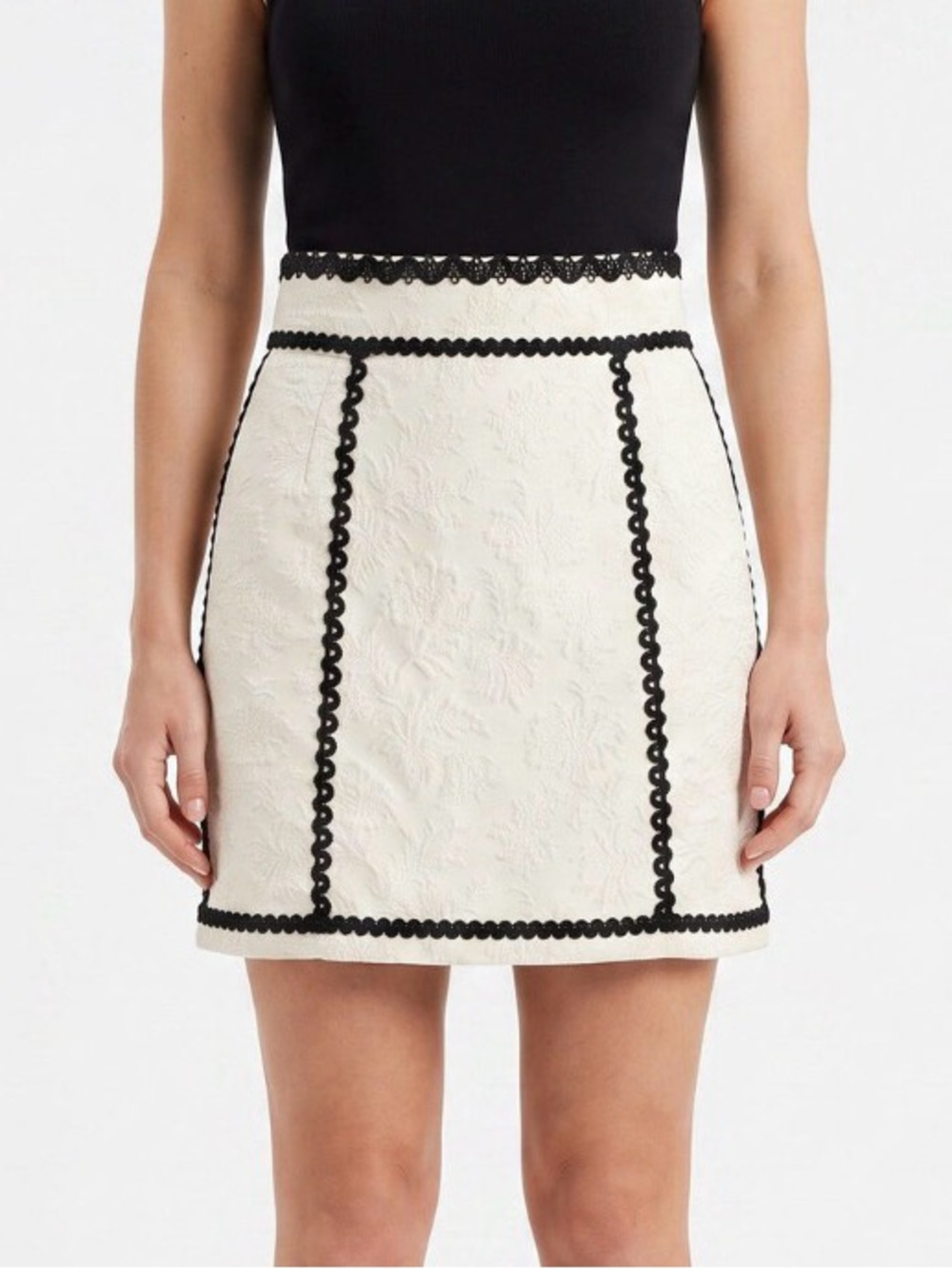 🛍️Dolce & Gabbana Rare & Authentic Silk Cotton Blend Jacquard Mini Skirt